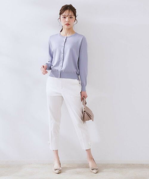 Couture Brooch / クチュールブローチ カーディガン・ボレロ | 【手洗い可能・UV・アンチピリング・接触冷感】ポイント透かしニットカーディー | 詳細27