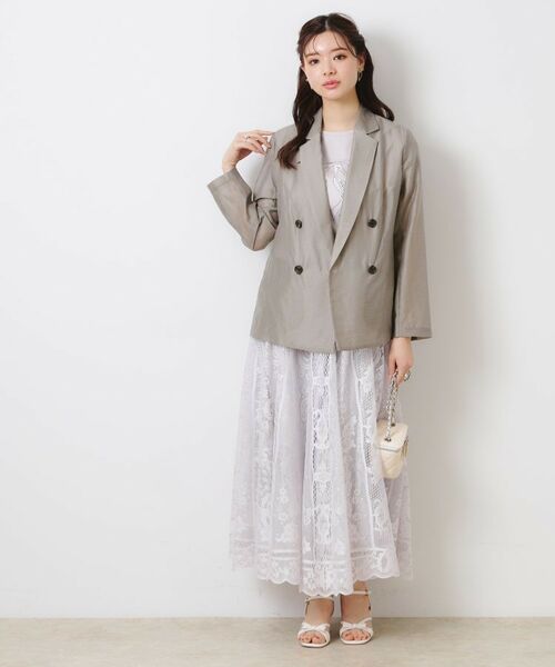 Couture Brooch / クチュールブローチ テーラードジャケット | 【オシャレな透け感・通勤】シアージャケット | 詳細12