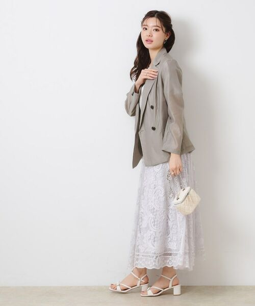 Couture Brooch / クチュールブローチ テーラードジャケット | 【オシャレな透け感・通勤】シアージャケット | 詳細14