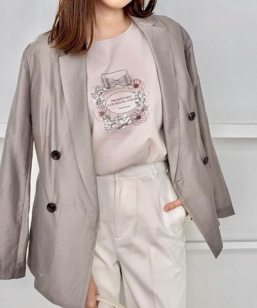 Couture Brooch / クチュールブローチ テーラードジャケット | 【オシャレな透け感・通勤】シアージャケット | 詳細21