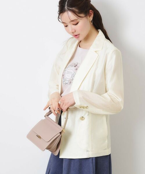 Couture Brooch / クチュールブローチ テーラードジャケット | 【オシャレな透け感・通勤】シアージャケット | 詳細4