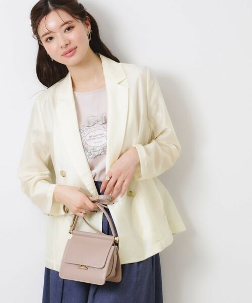 Couture Brooch / クチュールブローチ テーラードジャケット | 【オシャレな透け感・通勤】シアージャケット | 詳細5