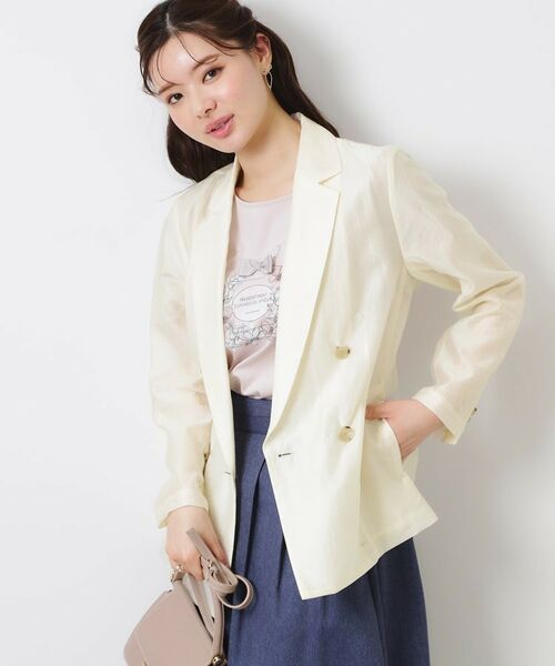 Couture Brooch / クチュールブローチ テーラードジャケット | 【オシャレな透け感・通勤】シアージャケット | 詳細6