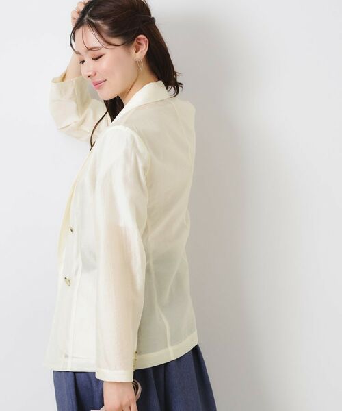 Couture Brooch / クチュールブローチ テーラードジャケット | 【オシャレな透け感・通勤】シアージャケット | 詳細7