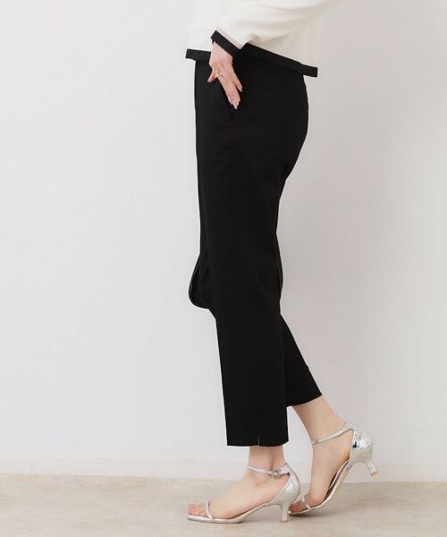 Couture Brooch / クチュールブローチ ショート・ハーフ・半端丈パンツ | 【スッキリ見え・美脚・通勤】リボンポイントサテストパンツ | 詳細16