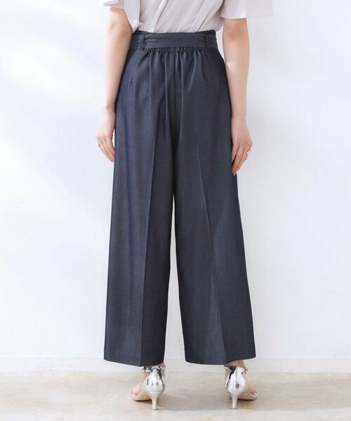 Couture Brooch / クチュールブローチ ショート・ハーフ・半端丈パンツ | 【リボン付き・通勤】シャンブレーワイドパンツ | 詳細26