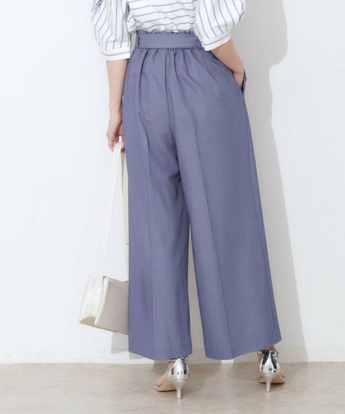 Couture Brooch / クチュールブローチ ショート・ハーフ・半端丈パンツ | 【リボン付き・通勤】シャンブレーワイドパンツ | 詳細7