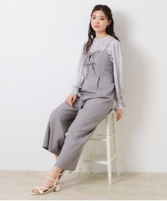 Couture Brooch / クチュールブローチ サロペット・オールインワン | 【大人可愛い・肩紐調節可能】リボンキャミサロペット