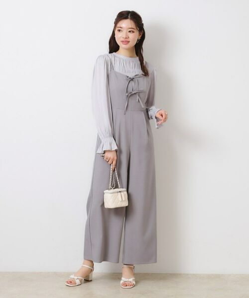 Couture Brooch / クチュールブローチ サロペット・オールインワン | 【大人可愛い・肩紐調節可能】リボンキャミサロペット | 詳細1