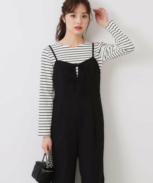 Couture Brooch / クチュールブローチ サロペット・オールインワン | 【大人可愛い・肩紐調節可能】リボンキャミサロペット | 詳細14