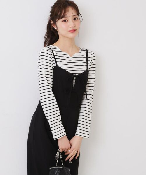 Couture Brooch / クチュールブローチ サロペット・オールインワン | 【大人可愛い・肩紐調節可能】リボンキャミサロペット | 詳細15