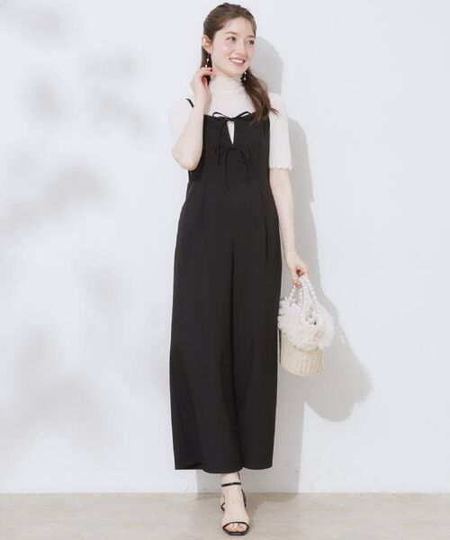 Couture Brooch / クチュールブローチ サロペット・オールインワン | 【大人可愛い・肩紐調節可能】リボンキャミサロペット | 詳細16