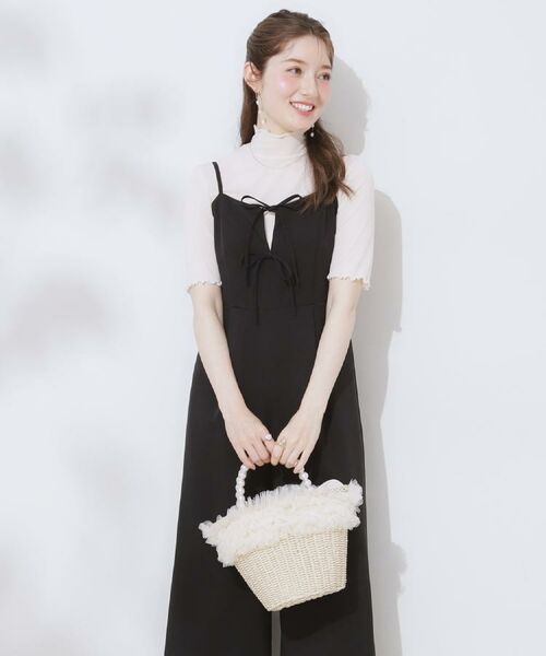 Couture Brooch / クチュールブローチ サロペット・オールインワン | 【大人可愛い・肩紐調節可能】リボンキャミサロペット | 詳細17