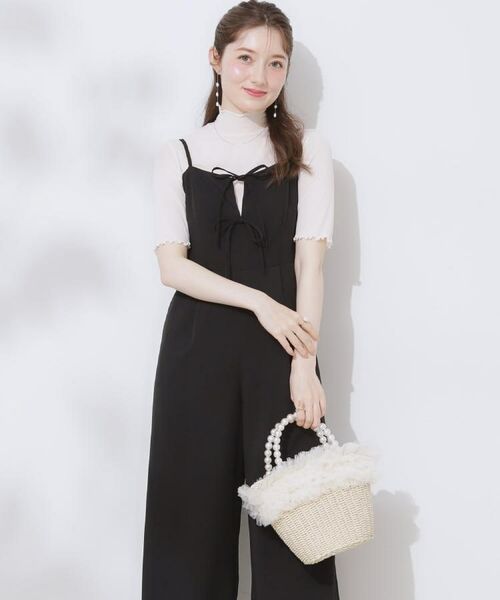 Couture Brooch / クチュールブローチ サロペット・オールインワン | 【大人可愛い・肩紐調節可能】リボンキャミサロペット | 詳細18