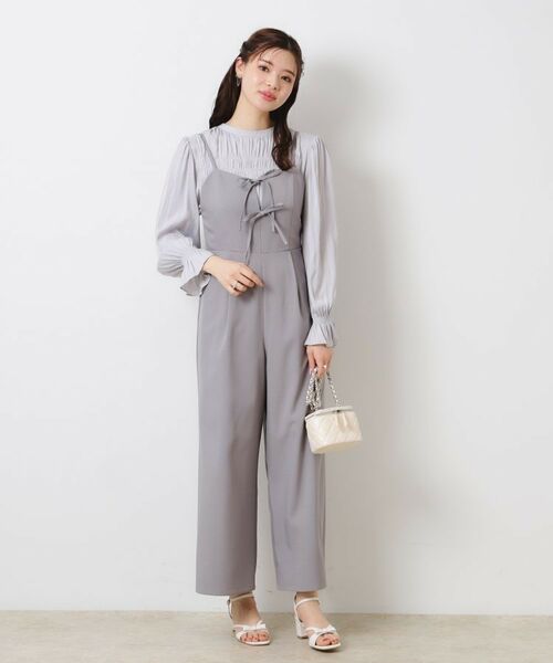 Couture Brooch / クチュールブローチ サロペット・オールインワン | 【大人可愛い・肩紐調節可能】リボンキャミサロペット | 詳細2