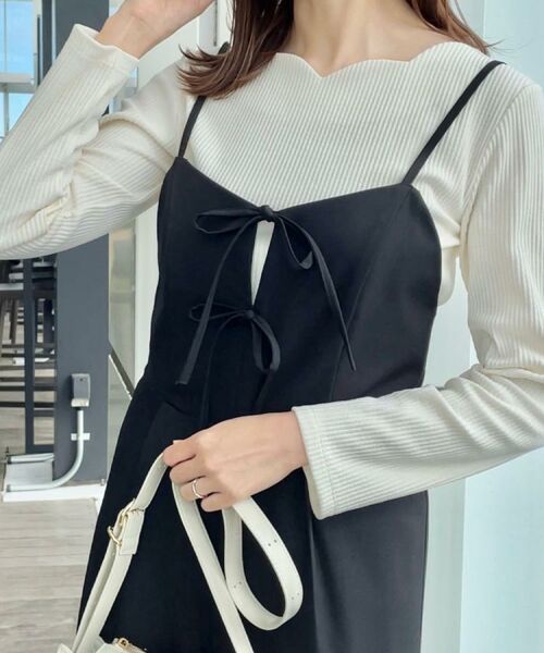 Couture Brooch / クチュールブローチ サロペット・オールインワン | 【大人可愛い・肩紐調節可能】リボンキャミサロペット | 詳細23