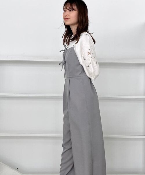 Couture Brooch / クチュールブローチ サロペット・オールインワン | 【大人可愛い・肩紐調節可能】リボンキャミサロペット | 詳細7