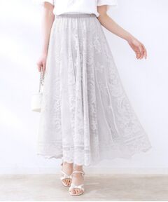 Couture Brooch / クチュールブローチ ロング・マキシ丈スカート | 【上品・通勤】サークルレーススカート