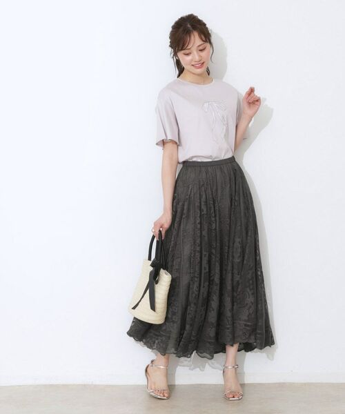 Couture Brooch / クチュールブローチ ロング・マキシ丈スカート | 【上品・通勤】サークルレーススカート | 詳細11