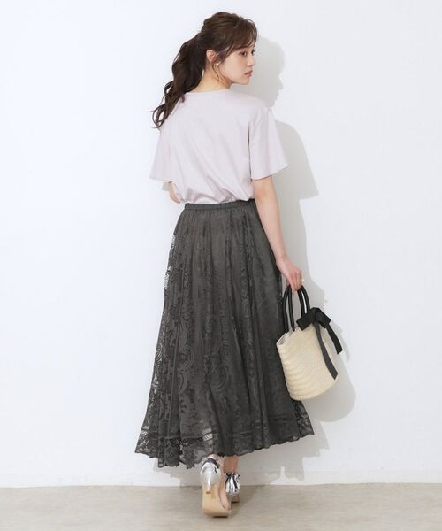セール】 【上品・通勤】サークルレーススカート （ロング