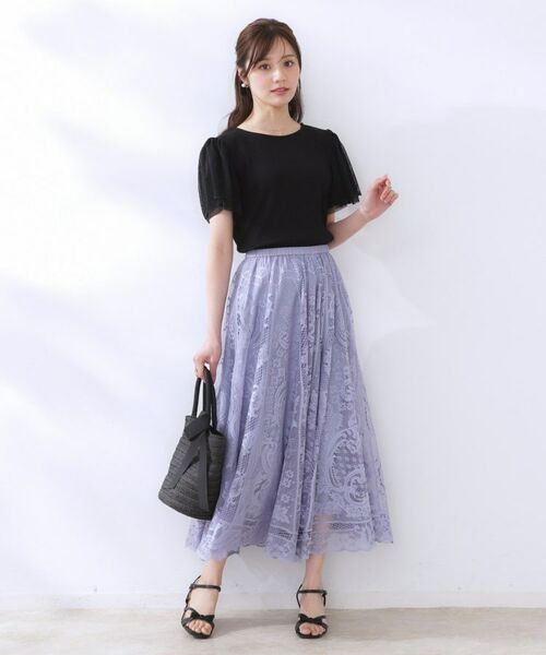 Couture Brooch / クチュールブローチ ロング・マキシ丈スカート | 【上品・通勤】サークルレーススカート | 詳細21