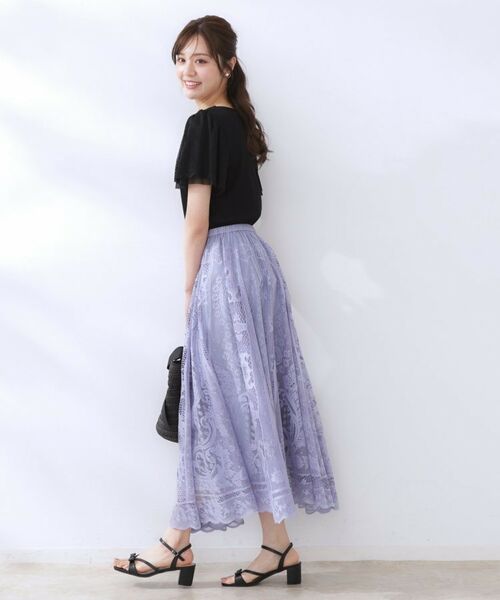 Couture Brooch / クチュールブローチ ロング・マキシ丈スカート | 【上品・通勤】サークルレーススカート | 詳細22