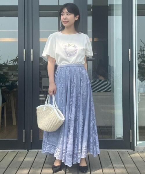 Couture Brooch / クチュールブローチ ロング・マキシ丈スカート | 【上品・通勤】サークルレーススカート | 詳細27