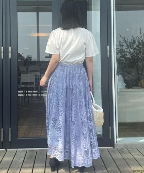 Couture Brooch / クチュールブローチ ロング・マキシ丈スカート | 【上品・通勤】サークルレーススカート | 詳細29