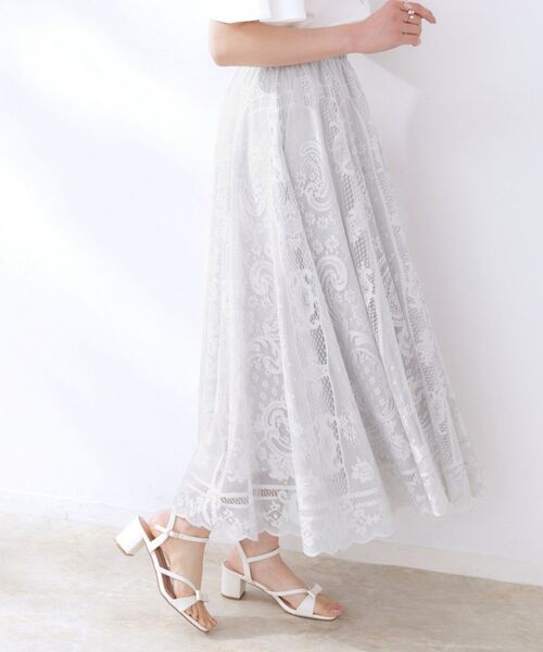 Couture Brooch / クチュールブローチ ロング・マキシ丈スカート | 【上品・通勤】サークルレーススカート | 詳細5