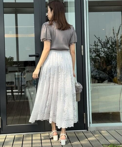 CHICWISH★クロッシェレーススカート☆ 選べる着丈レースペチスカート[品番：IGAW0004229]｜axes femme