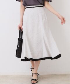 Couture Brooch / クチュールブローチ スカート | 【洗える・きれいめ・通勤】サマーツイード配色フレアスカート