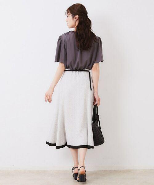 Couture Brooch / クチュールブローチ スカート | 【洗える・きれいめ・通勤】サマーツイード配色フレアスカート | 詳細2