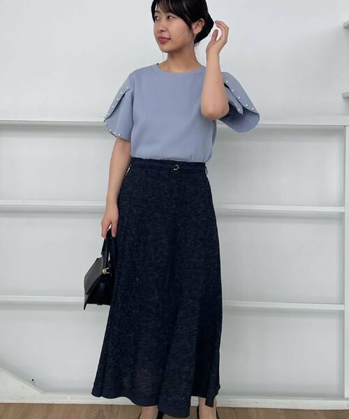 Couture Brooch / クチュールブローチ スカート | 【洗える・きれいめ・通勤】サマーツイード配色フレアスカート | 詳細22