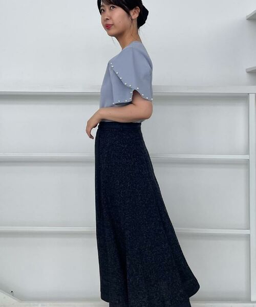 Couture Brooch / クチュールブローチ スカート | 【洗える・きれいめ・通勤】サマーツイード配色フレアスカート | 詳細23