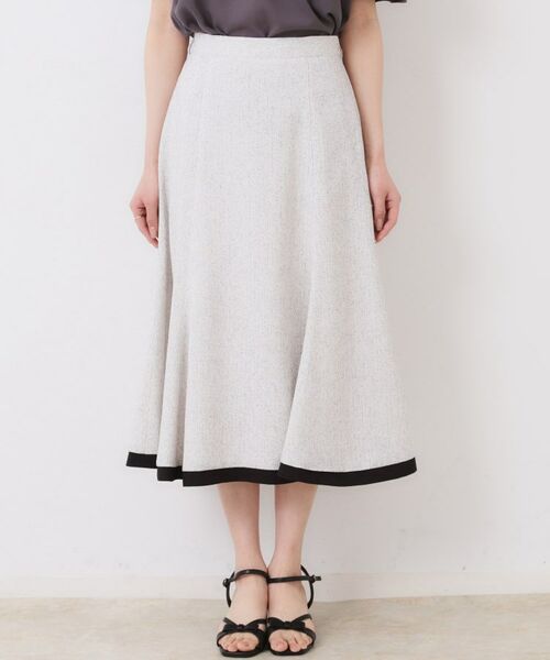 Couture Brooch / クチュールブローチ スカート | 【洗える・きれいめ・通勤】サマーツイード配色フレアスカート | 詳細27