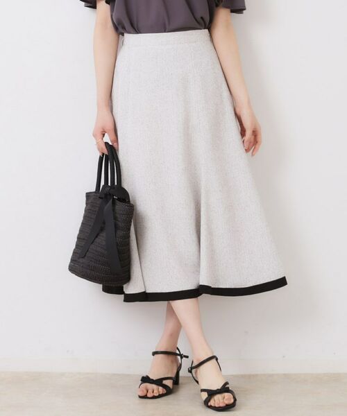 Couture Brooch / クチュールブローチ スカート | 【洗える・きれいめ・通勤】サマーツイード配色フレアスカート | 詳細4