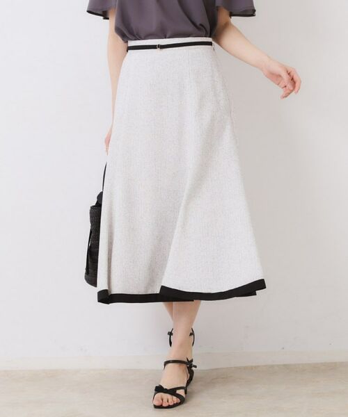 Couture Brooch / クチュールブローチ スカート | 【洗える・きれいめ・通勤】サマーツイード配色フレアスカート | 詳細5