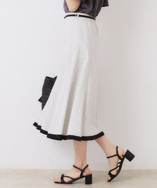 Couture Brooch / クチュールブローチ スカート | 【洗える・きれいめ・通勤】サマーツイード配色フレアスカート | 詳細6