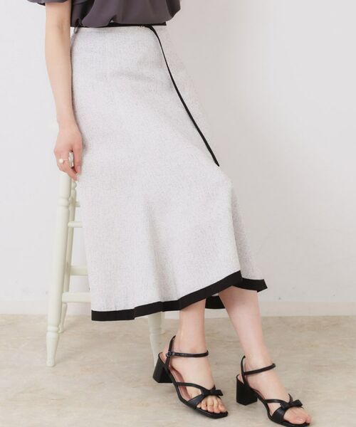 Couture Brooch / クチュールブローチ スカート | 【洗える・きれいめ・通勤】サマーツイード配色フレアスカート | 詳細8