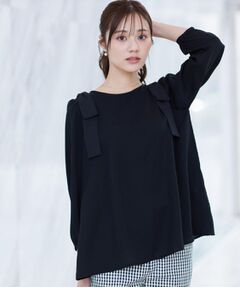 Couture Brooch / クチュールブローチ シャツ・ブラウス | 【フェミニン・通勤】肩リボンシフォンブラウス