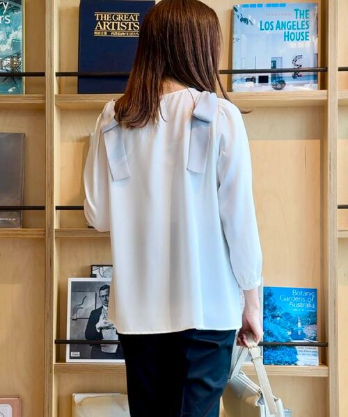 Couture Brooch / クチュールブローチ シャツ・ブラウス | 【フェミニン・通勤】肩リボンシフォンブラウス | 詳細15