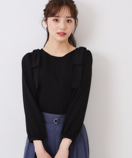 Couture Brooch / クチュールブローチ シャツ・ブラウス | 【フェミニン・通勤】肩リボンシフォンブラウス | 詳細20