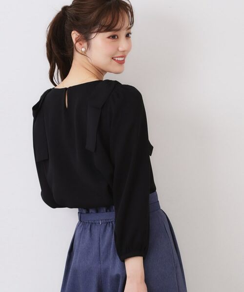 Couture Brooch / クチュールブローチ シャツ・ブラウス | 【フェミニン・通勤】肩リボンシフォンブラウス | 詳細22