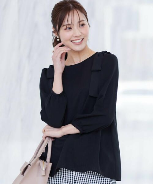 Couture Brooch / クチュールブローチ シャツ・ブラウス | 【フェミニン・通勤】肩リボンシフォンブラウス | 詳細24