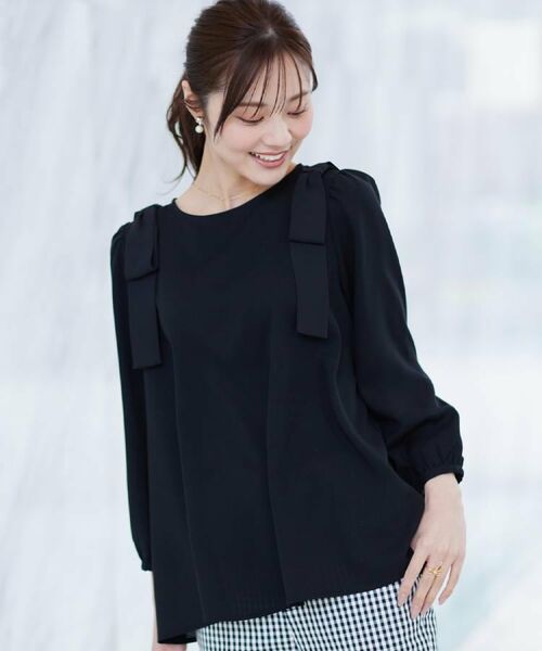 Couture Brooch / クチュールブローチ シャツ・ブラウス | 【フェミニン・通勤】肩リボンシフォンブラウス | 詳細25