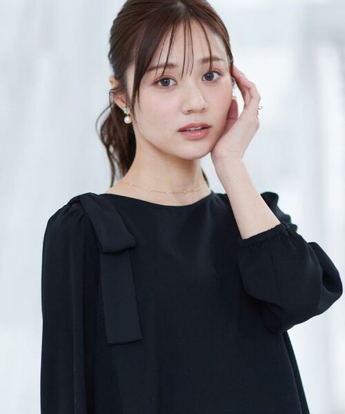 Couture Brooch / クチュールブローチ シャツ・ブラウス | 【フェミニン・通勤】肩リボンシフォンブラウス | 詳細26