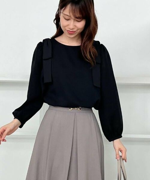 Couture Brooch / クチュールブローチ シャツ・ブラウス | 【フェミニン・通勤】肩リボンシフォンブラウス | 詳細27