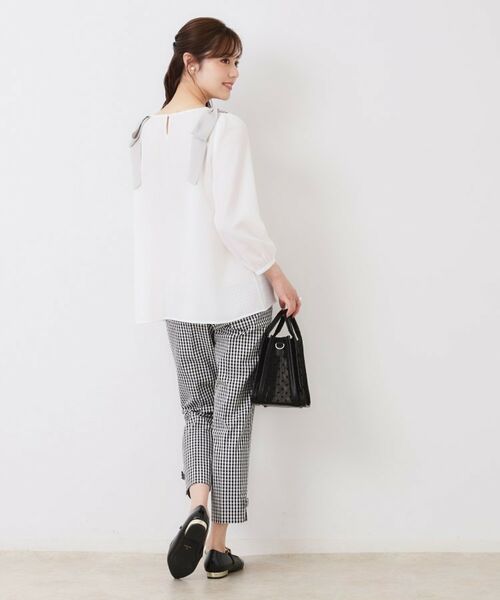 Couture Brooch / クチュールブローチ シャツ・ブラウス | 【フェミニン・通勤】肩リボンシフォンブラウス | 詳細3