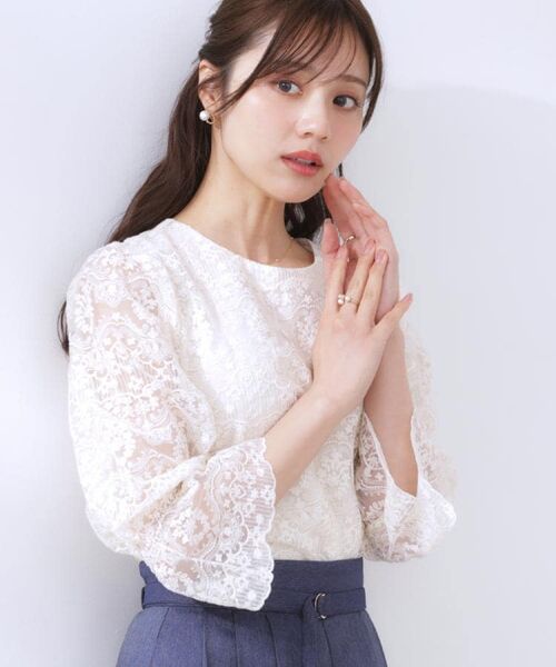 Couture Brooch / クチュールブローチ シャツ・ブラウス | 【一枚で着映える・華やか・通勤】エンブロチュール キャンディーズブラウス | 詳細10