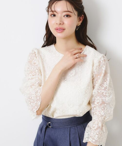 Couture Brooch / クチュールブローチ シャツ・ブラウス | 【一枚で着映える・華やか・通勤】エンブロチュール キャンディーズブラウス | 詳細4